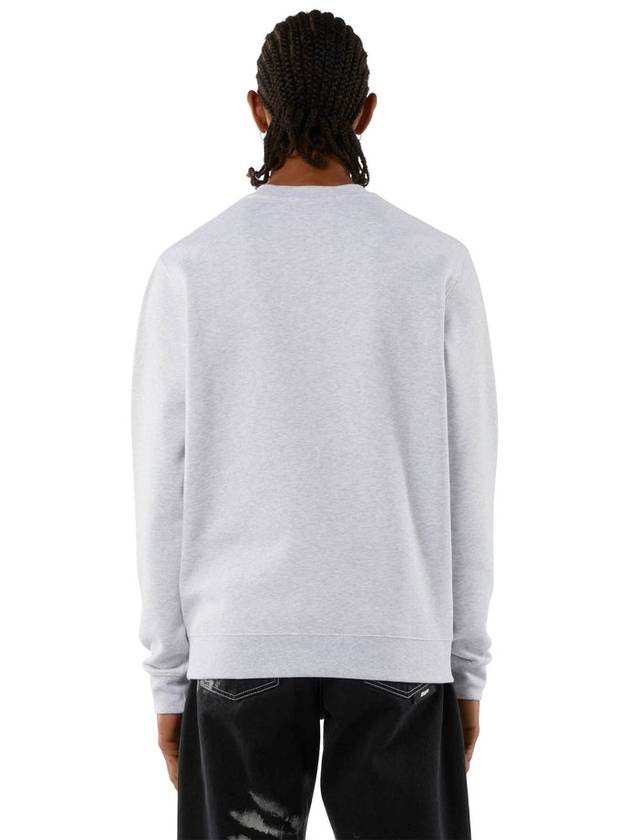 Milano Brushed Logo Print Cotton Sweatshirt Grey - MSGM - BALAAN 3