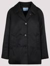 Triangle Logo Re-Nylon Jacket Black - PRADA - BALAAN 1