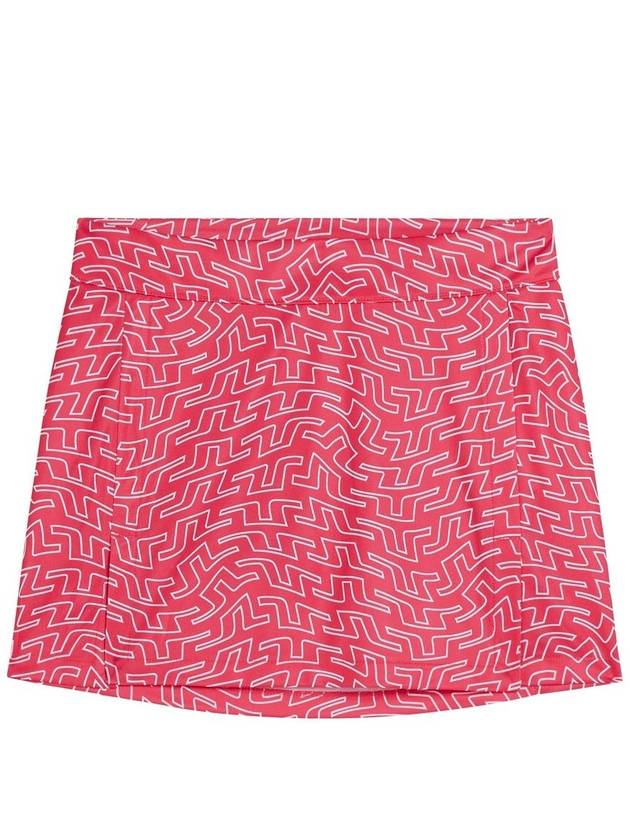 SS Women s Golf Amelie Mid Print Skirt Pink Bridge Swirl - J.LINDEBERG - BALAAN 1