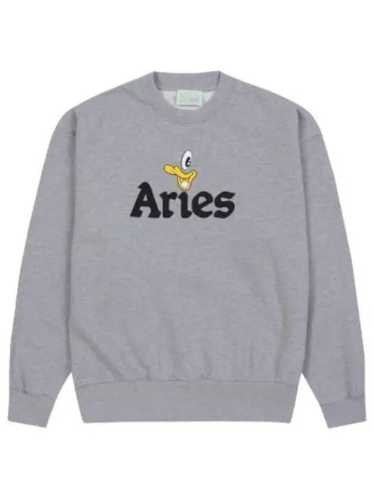 Aries I Duck Sweatshirt Gray Marl T Shirt - ARIES - BALAAN 1