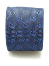 Men's GG Dot Pattern Silk Necktie Blue - GUCCI - BALAAN 5