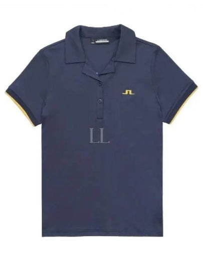 Women's Solange Short Sleeve Polo Shirt Navy - J.LINDEBERG - BALAAN 2