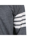 4 Bar Armband Classic Merino Wool Knit Top Medium Grey - THOM BROWNE - BALAAN 7