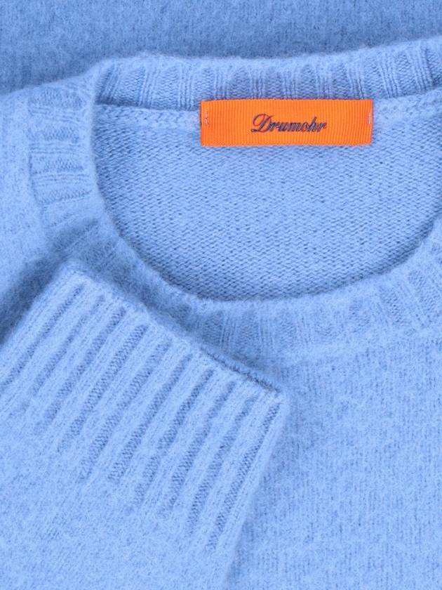 Men s Crew Neck Wool Knit Top Blue - DRUMOHR - BALAAN 4