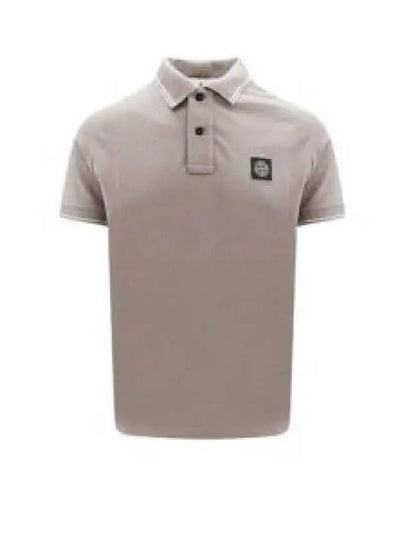 Pique Stretch Cotton Short Sleeve Polo Shirt Dove Grey - STONE ISLAND - BALAAN 2