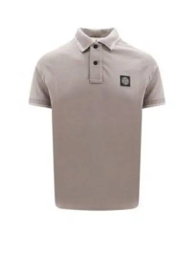 Pique Stretch Cotton Short Sleeve Polo Shirt Dove Grey - STONE ISLAND - BALAAN 2