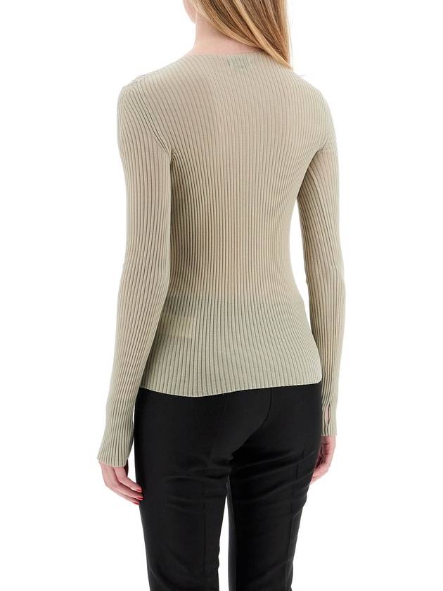 ribbed wool top with a high - MRZ - BALAAN 3