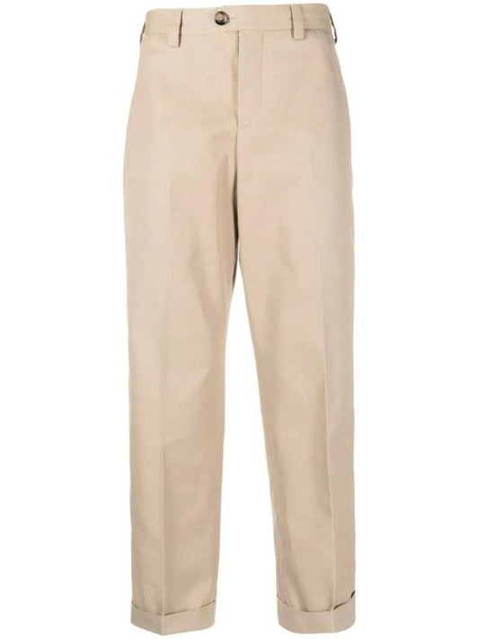 Pressed Crease Straight Pants Beige - PT TORINO - BALAAN 1