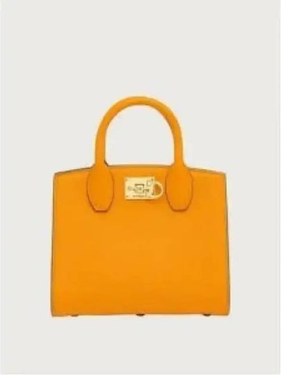 Gancini Studio Box Tote Bag Orange - SALVATORE FERRAGAMO - BALAAN 2