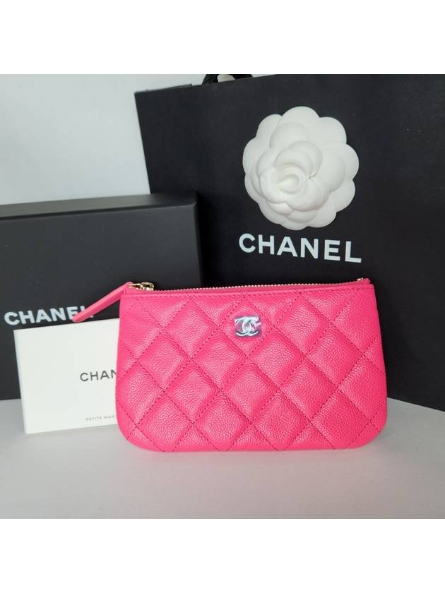 Mini pouch classic caviar card wallet hot pink gold coral - CHANEL - BALAAN 2