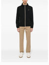 Embroidered Logo Zip-up Hoodie Black - BRUNELLO CUCINELLI - BALAAN 5