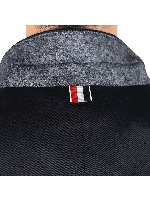 4 Bar Armband Cotton Blazer Jacket Navy - THOM BROWNE - BALAAN 11