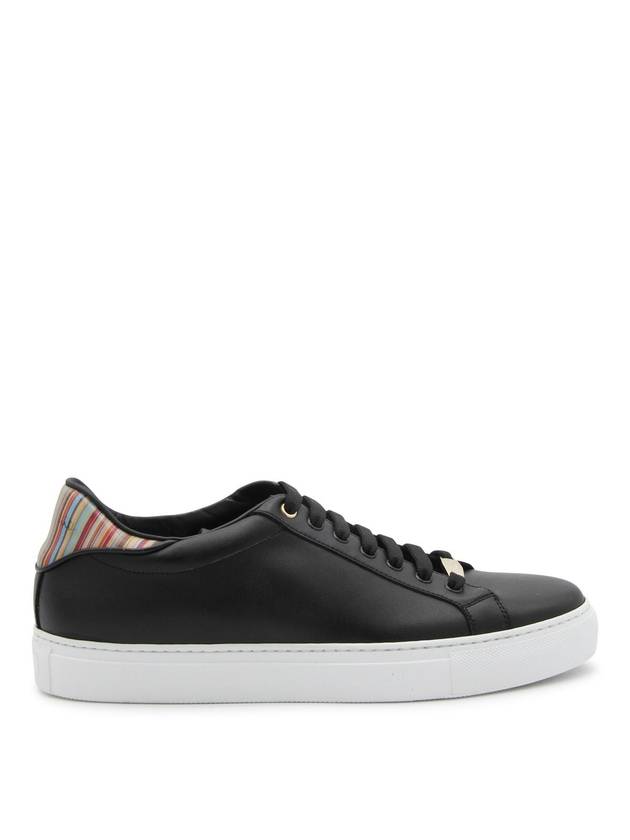 Beck Stripe Heel Tab Low Top Sneakers Black - PAUL SMITH - BALAAN 1