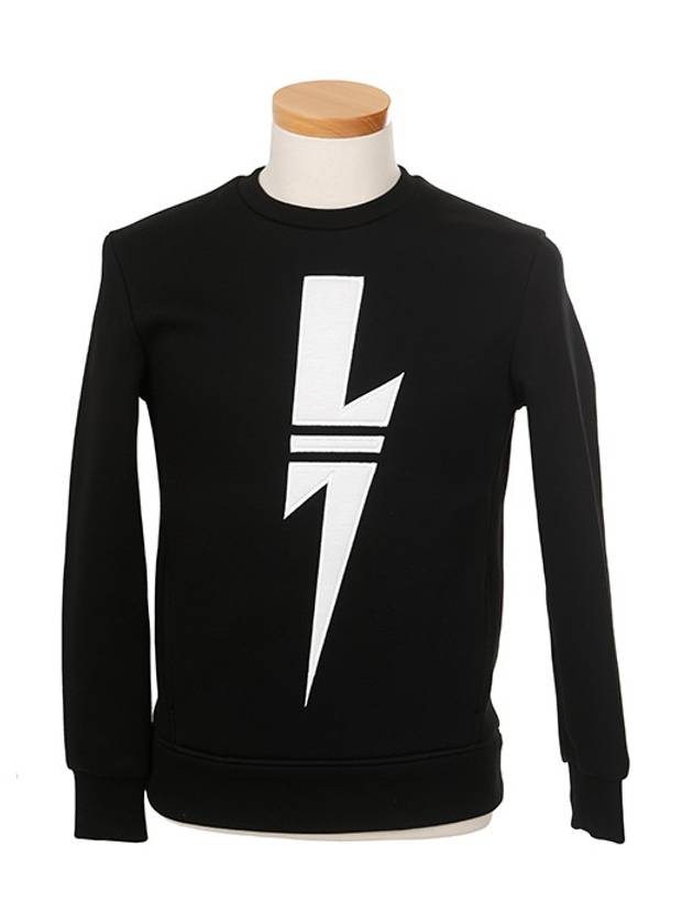 Ribbed Neoprene Sweatshirt Black - NEIL BARRETT - BALAAN 2