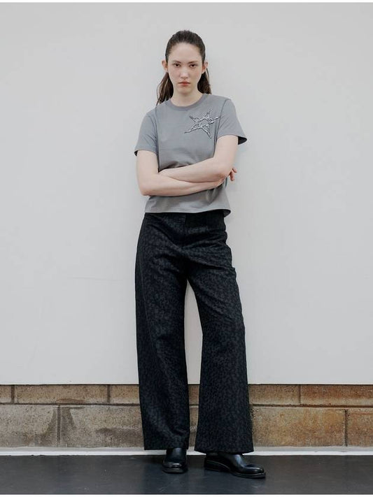 Flower Jacquard Pants Black - AACA - BALAAN 1