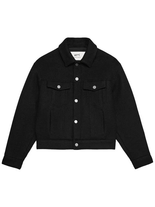 Boxy Jacket Black - AMI - BALAAN 3