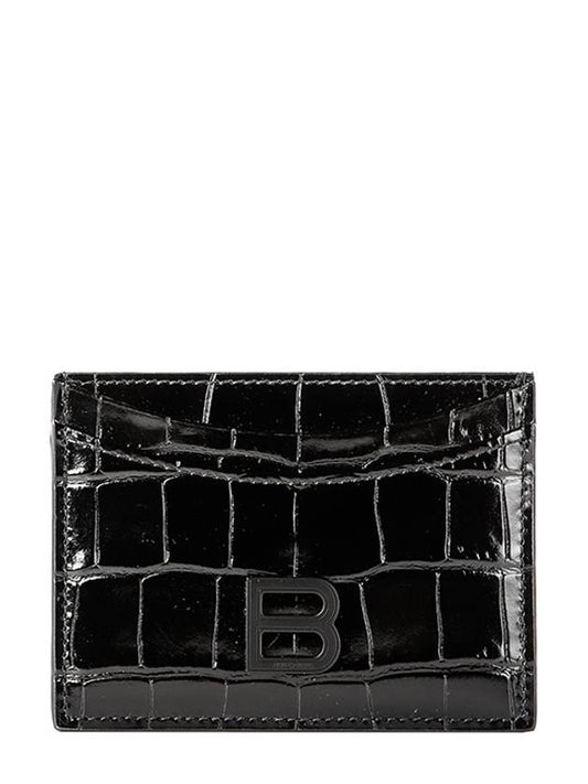 Hourglass B Logo Card Wallet Black - BALENCIAGA - BALAAN 1