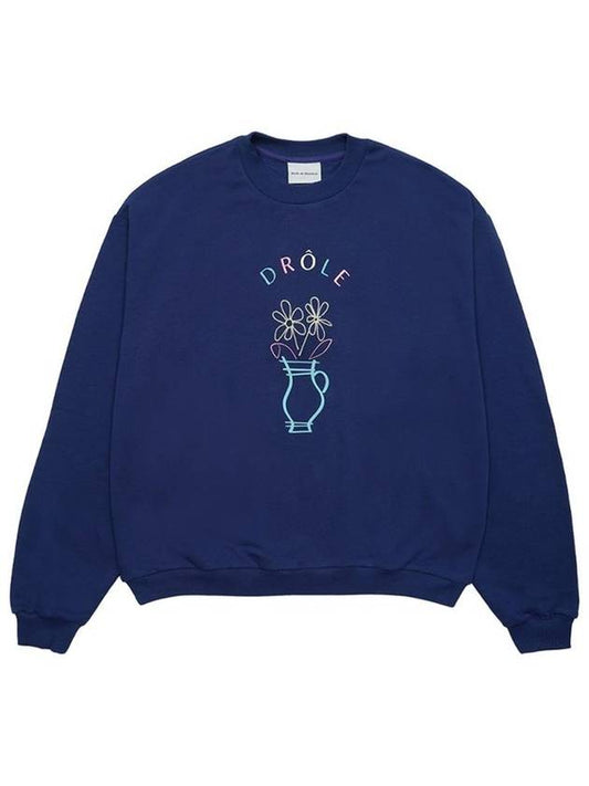 Drold Monsieur Men s Vase Sweatshirt Navy SW117 CO001 NY - DROLE DE MONSIEUR - BALAAN 1