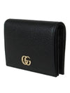 GG Marmont Leather Half Wallet Black - GUCCI - BALAAN 3