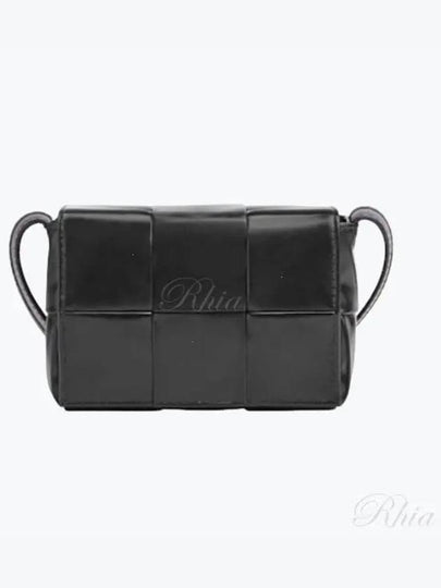 Cassette Small Leather Cross Bag Black - BOTTEGA VENETA - BALAAN 2