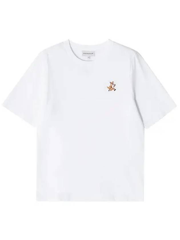 Speedy Fox Patch Comfort Short Sleeve T Shirt White - MAISON KITSUNE - BALAAN 4