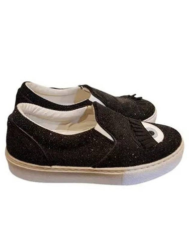 Wink Glitter Black CF654 Sneakers - CHIARA FERRAGNI - BALAAN 1