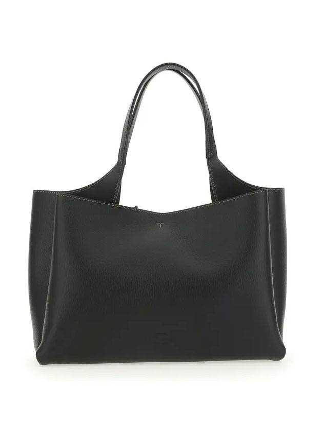 Leather Medium Tote Bag Black - TOD'S - BALAAN 1