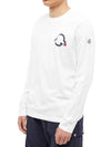 Logo Outline Long Sleeve T-Shirt Optical White - MONCLER - BALAAN 3