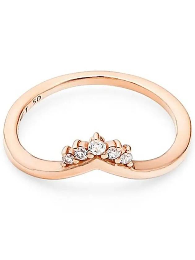 Tiara Wishbone Ring Rose Gold - PANDORA - BALAAN 5