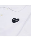 Men s Black Heart Waffen Polo Shirt AZ P1T066 051 WHITE - COMME DES GARCONS - BALAAN 4