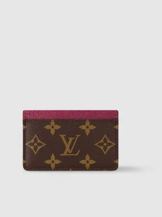 Monogram Card Wallet Fuchsia Brown - LOUIS VUITTON - BALAAN 2