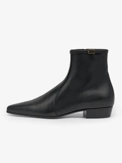 Romeo Calf Leather Ankle Boots Black - SAINT LAURENT - BALAAN 2