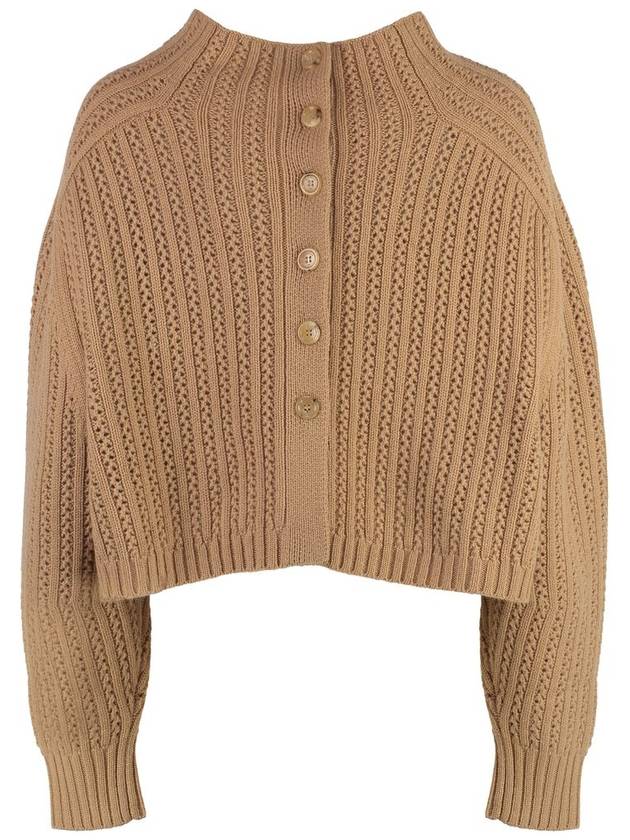 Hodeida wool knit top beige - MAX MARA - BALAAN 3