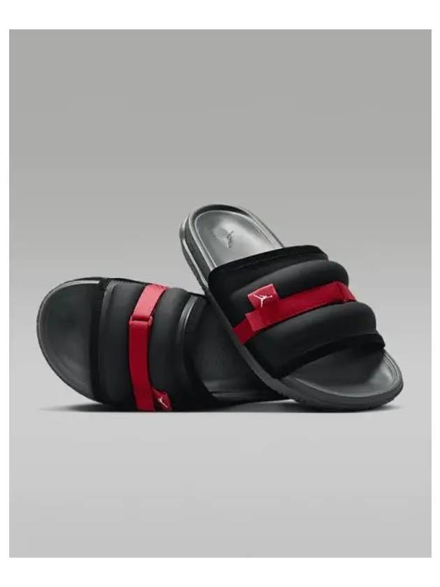 Jordan Super Play Men s Slides Black Iron Gray Fire Red White DM1683 060 698433 - NIKE - BALAAN 1