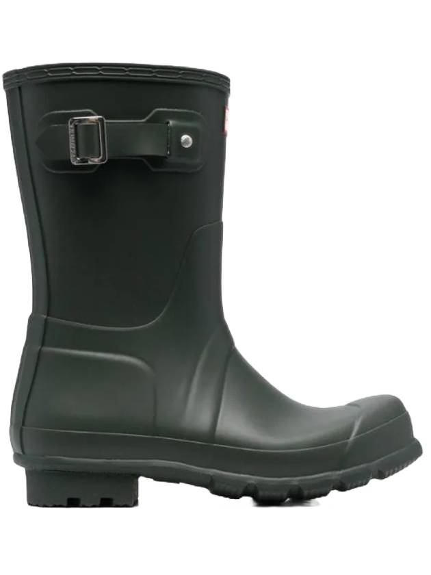 Men's Original Short Rain Boots Dark Olive - HUNTER - BALAAN 1