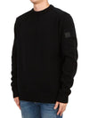 Metropolis Merino Wool Knit Top Black - CP COMPANY - BALAAN 3