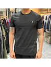 Embroidered Logo Cotton Short Sleeve T-Shirt Black - POLO RALPH LAUREN - BALAAN 3