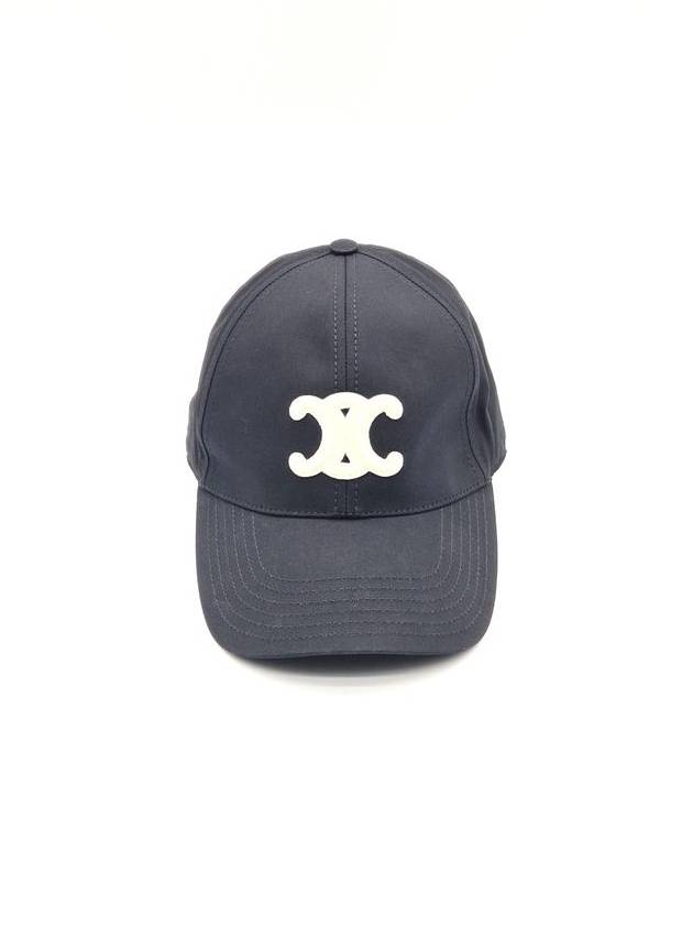 Triomphe Logo Cotton Ball Cap Black - CELINE - BALAAN 6