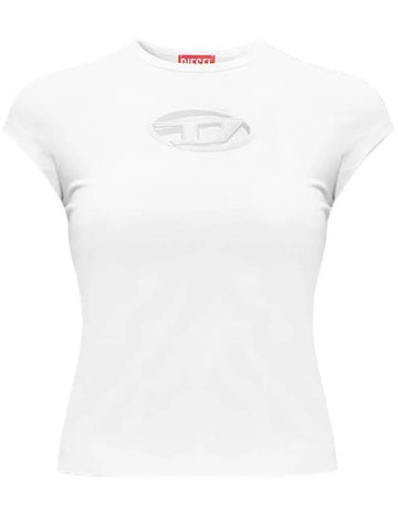 T Angie Peekaboo Logo Short Sleeve T-Shirt White - DIESEL - BALAAN 1