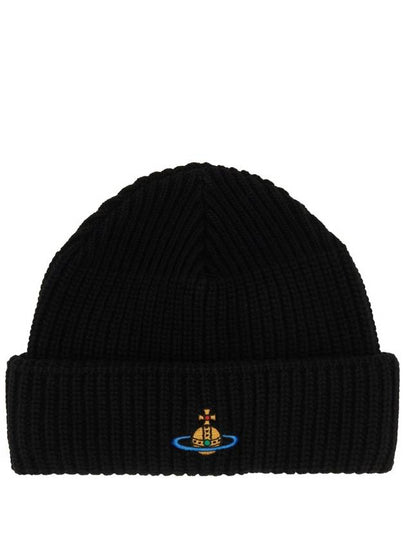 ORB Logo Sporty Beanie Black - VIVIENNE WESTWOOD - BALAAN 2