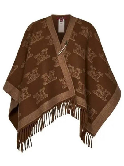 Frine Logo Wool Cape Brown - MAX MARA - BALAAN 2