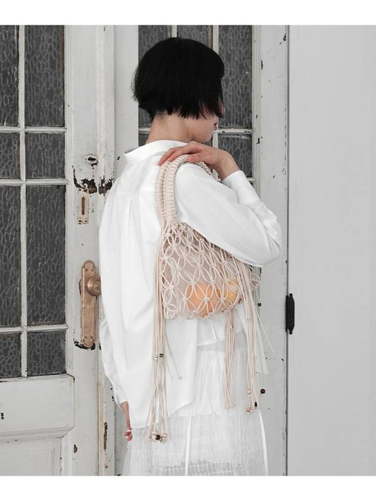 Macrame Tassel Tote Bag_CREAM Women's Tote Bag - RUBATI - BALAAN 2