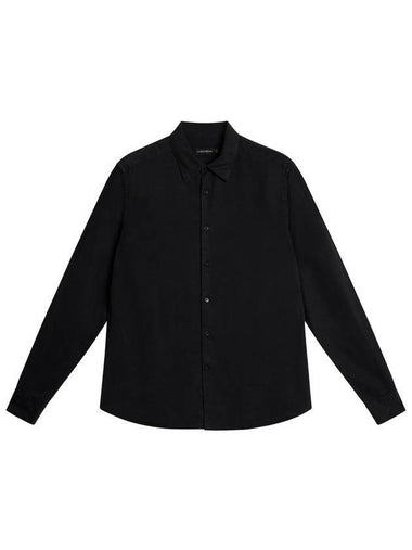 Slim Comfort Tencel Long Sleeve Shirt Black - J.LINDEBERG - BALAAN 1