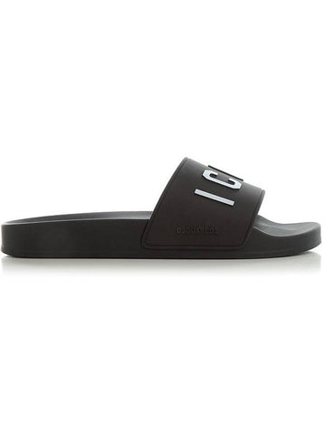 Icon Slippers Black - DSQUARED2 - BALAAN 1