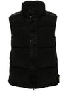 High Neck Padded Vest Black - STONE ISLAND - BALAAN 2