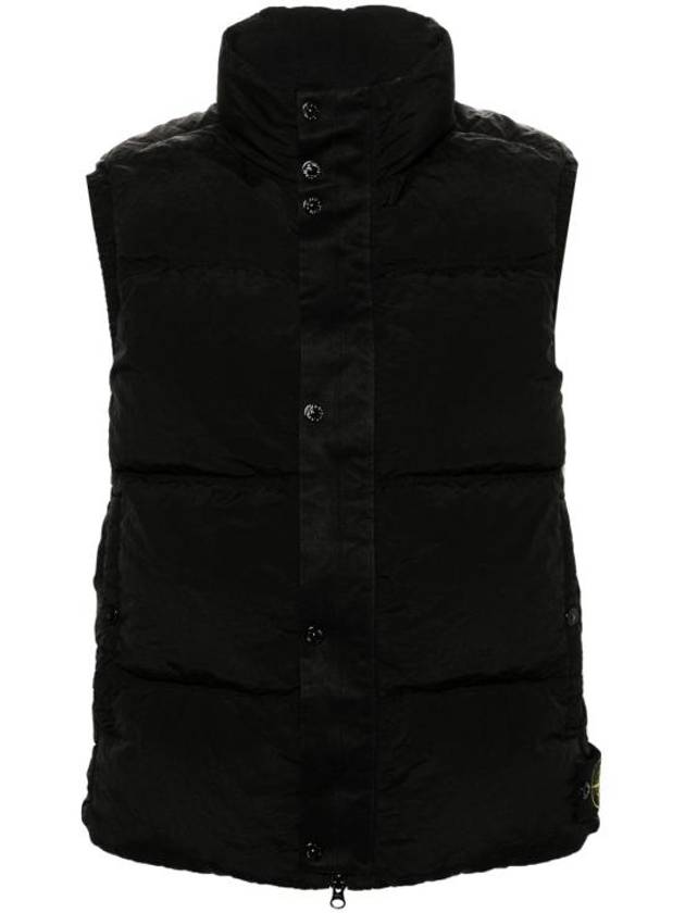 High Neck Padded Vest Black - STONE ISLAND - BALAAN 2