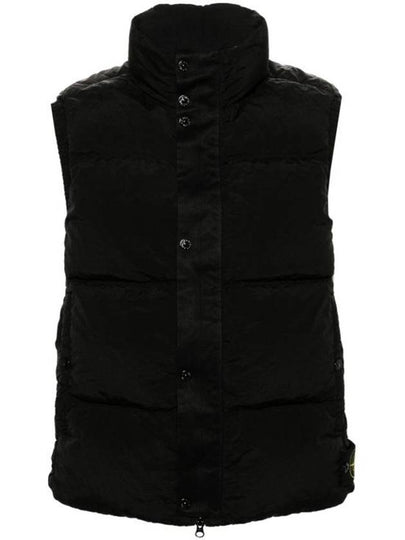 High Neck Padded Vest Black - STONE ISLAND - BALAAN 2