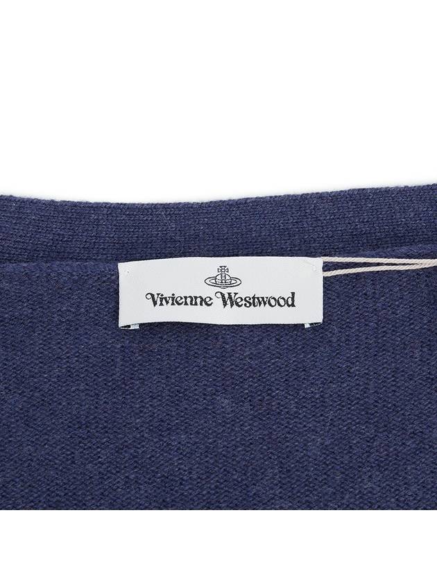 Alex Sphere Intarsia Cardigan Blue - VIVIENNE WESTWOOD - BALAAN 10