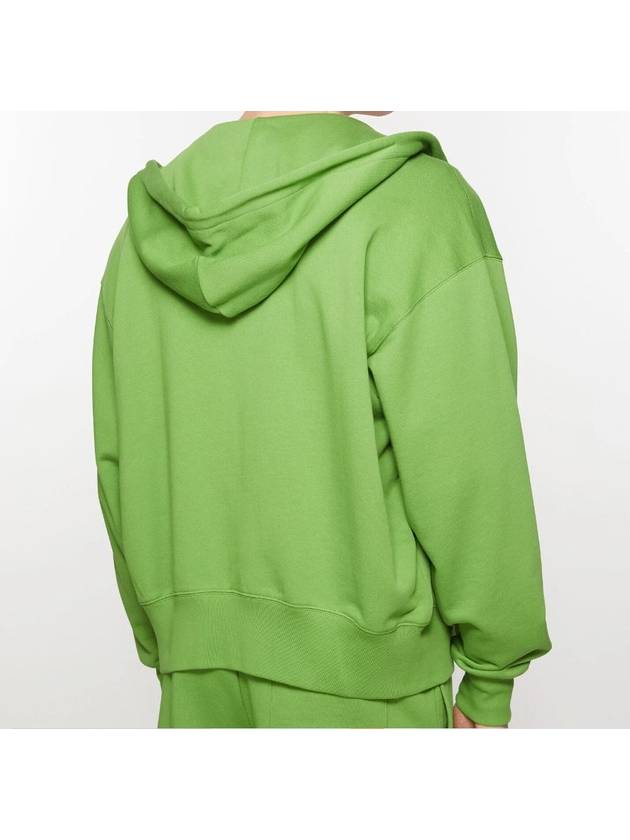 Small Face Logo Patch Zip-Up Hoodie Green - ACNE STUDIOS - BALAAN 3