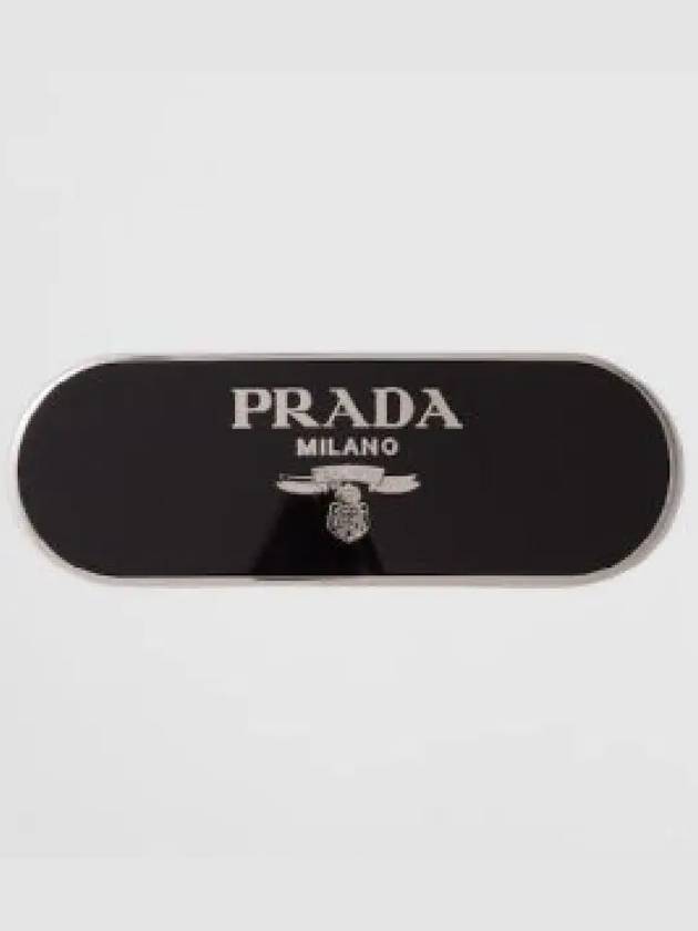 Round Metal Hair Clip Black - PRADA - BALAAN 2